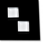 Design Glass magneet white 2/st