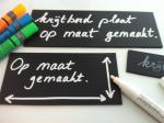 Zwarte kunststof FOREX krijtbord plaat, 3mm dik, op maat gemaakt. (nr 4)