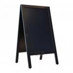 Krijt stoepbord Zwart bxh 75x135 cm + 2 gratis witte markers