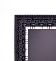 Krijtbord met zwarte barokke lijst, 60x80cm
