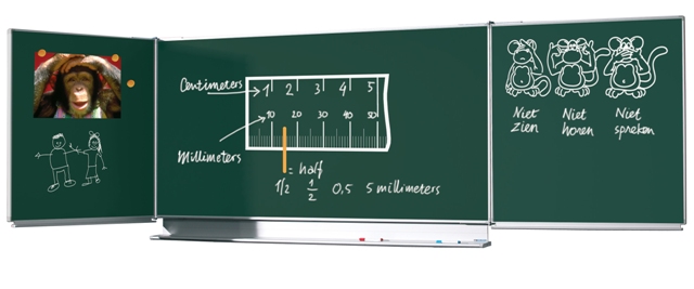 Panorama Statistisch staal Smit Visual Schoolbord vijfvlaks 100x200cm groen koop je u bij